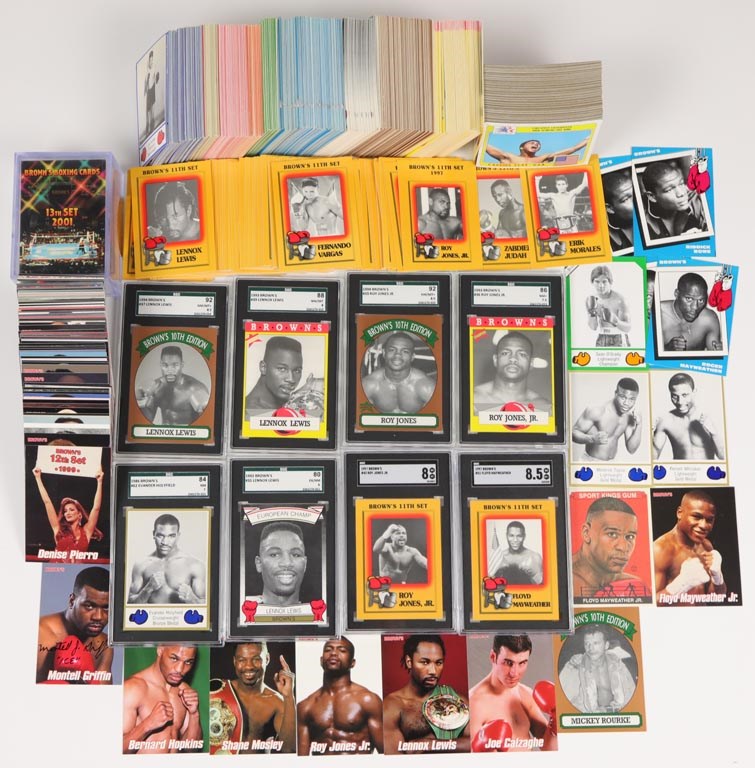 Boxing Cards - Brown's and Topps Boxing Card Complete Sets 1997 Set with Graded 1997 Mayweather (12)