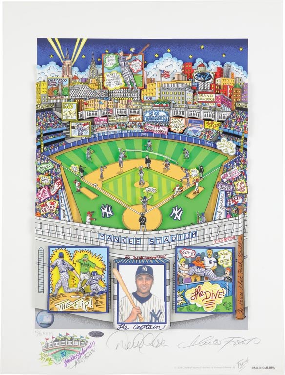 - Derek Jeter Signed Yankee Stadium Great Moments 3-D by Fazzino (LE 18/20)