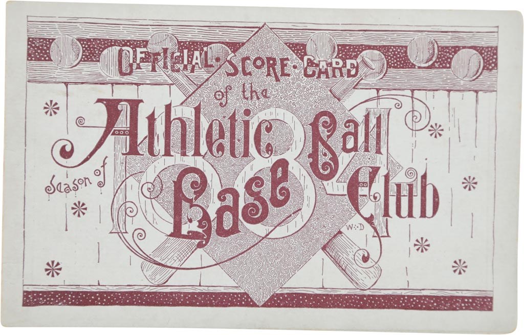 Early Baseball - 1884 Philadelphia Athletics vs. Baltimore Orioles  Program