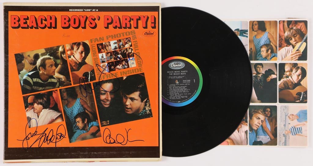 Rock And Pop Culture - Beach Boys LP Signed by Carl Wilson, Mike Love, and Al Jardine