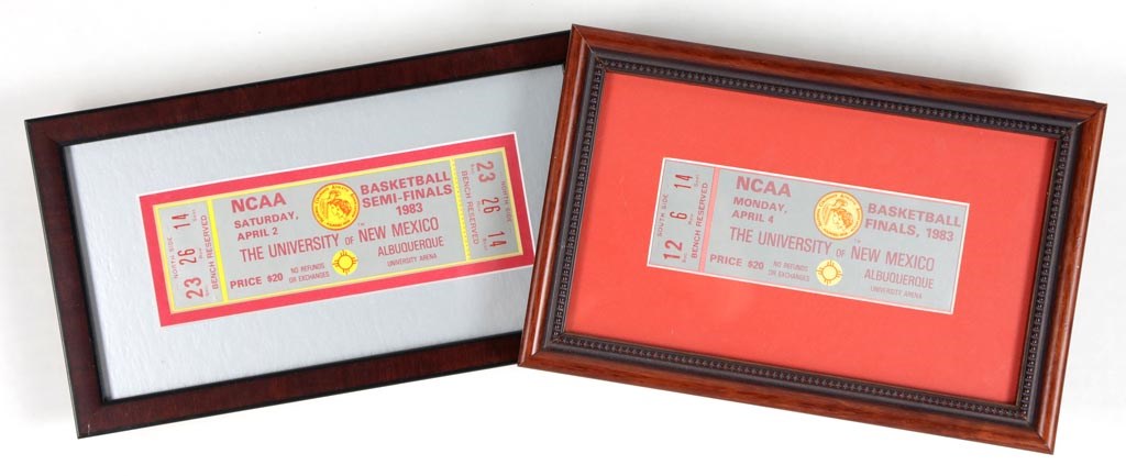 Tickets, Publications & Pins - Duo of University of New Mexico 1983 NCAA Playoff Tickets (2)