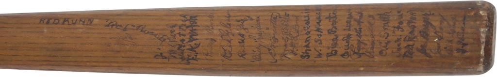 Baseball Autographs - 1913 Chicago White Sox Team Signed Kinst "Banana Bat"