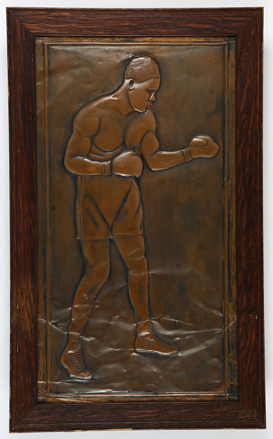 Muhammad Ali & Boxing - 1940 Joe Louis Copper Relief Artwork