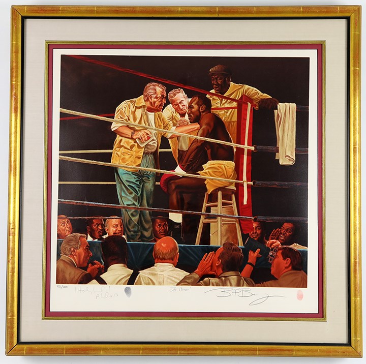 Muhammad Ali & Boxing - Evander Holyfield "THE CORNER" Brent Benger Signed Lithograph