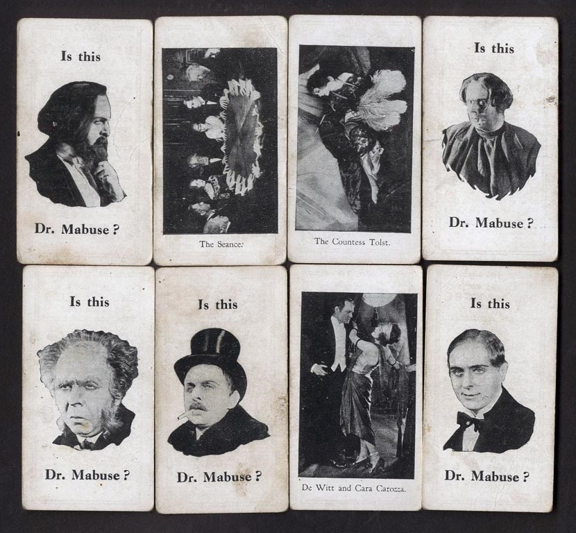 Partial Set of Dr. Mabuse Promotional Cards (8/12)