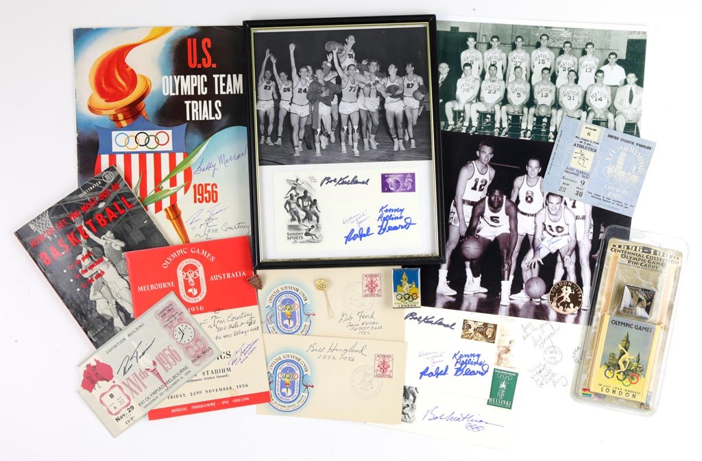 Basketball - 1940s-50s Archive of XIV and XVI Olympiads Basketball Memorabilia with Autographs