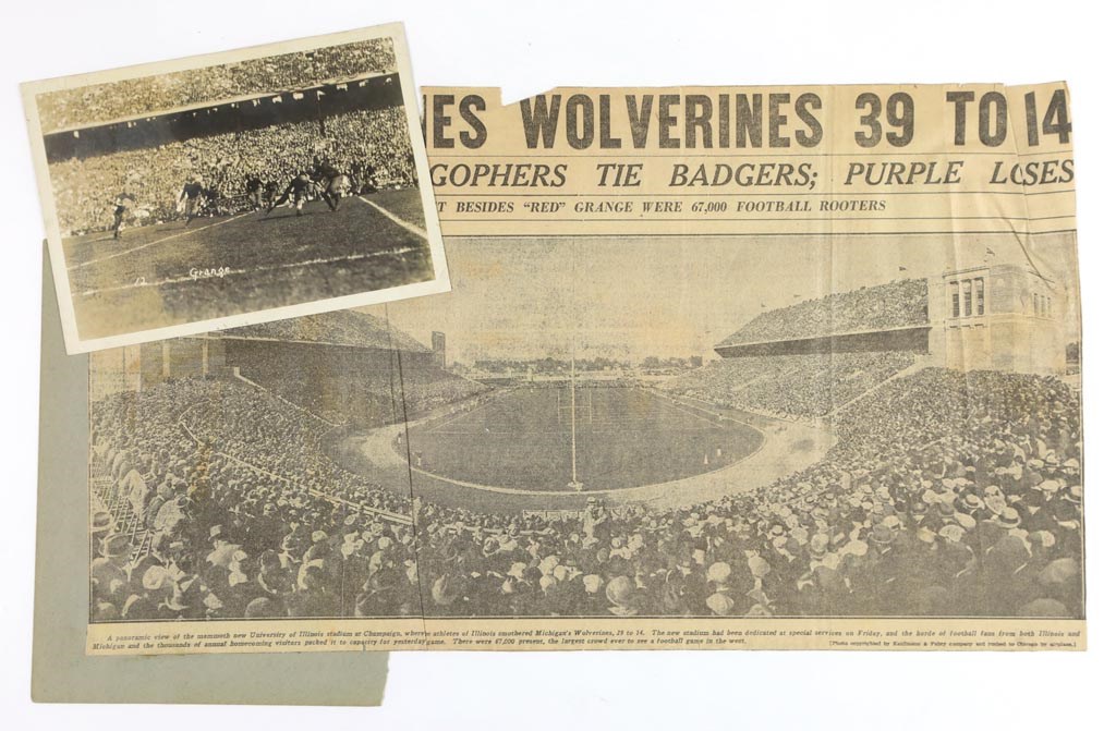 - 1924 Red Grange Four Touchdown Game Photo