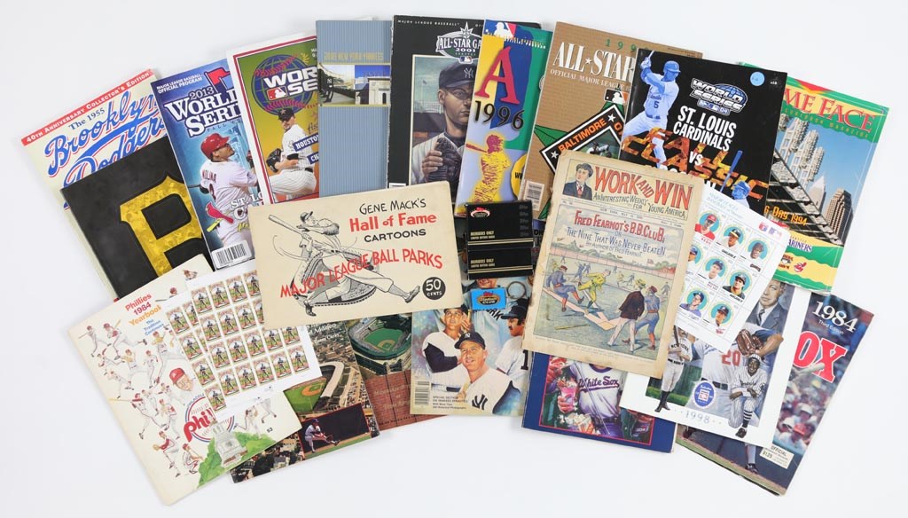 Tickets, Publications & Pins - Collection of Key Baseball Programs and Publications (40+)