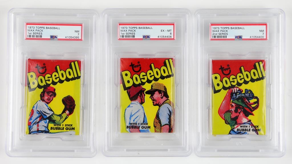 1973 Topps Baseball PSA Graded Wax Packs (3)