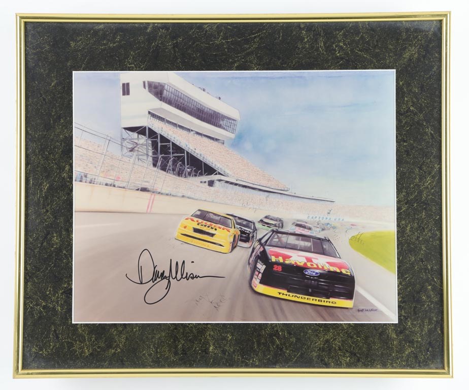 Davey Allison Signed Print