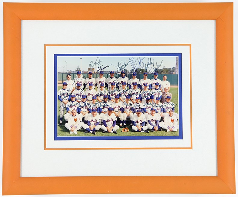 Baseball Autographs - 1969 World Champion New York "Miracle" Mets Team Signed Photograph w/ Seaver and Ryan