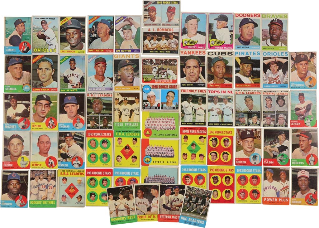 Baseball and Trading Cards - 1960s Topps Baseball Partial Sets w/Major Stars & Pete Rose RC (525+)