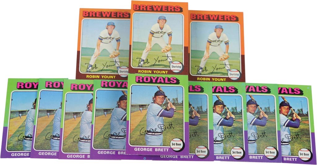 Baseball and Trading Cards - 1975 Topps Robin Yount & George Brett Rookies (12)