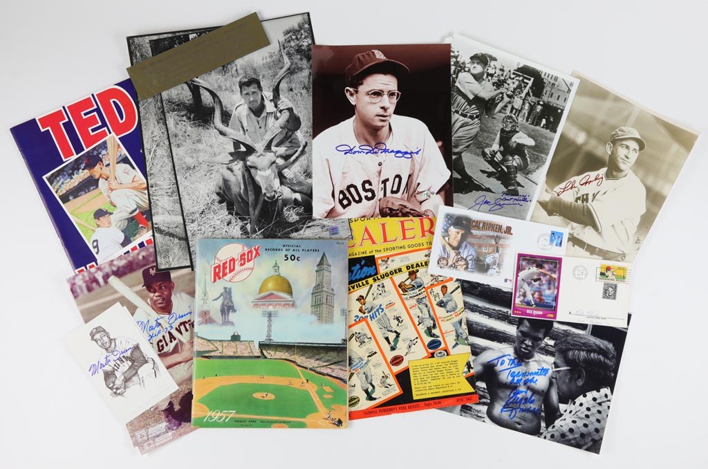 - Autographs and Ephemera Grouping From Ted Williams Museum  (15)