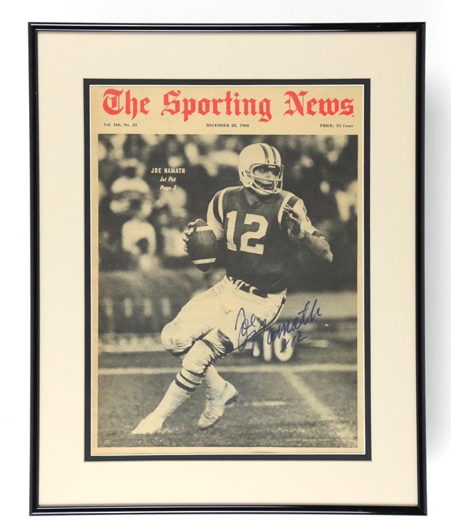 - 1968 Joe Namath Signed Sporting News Cover
