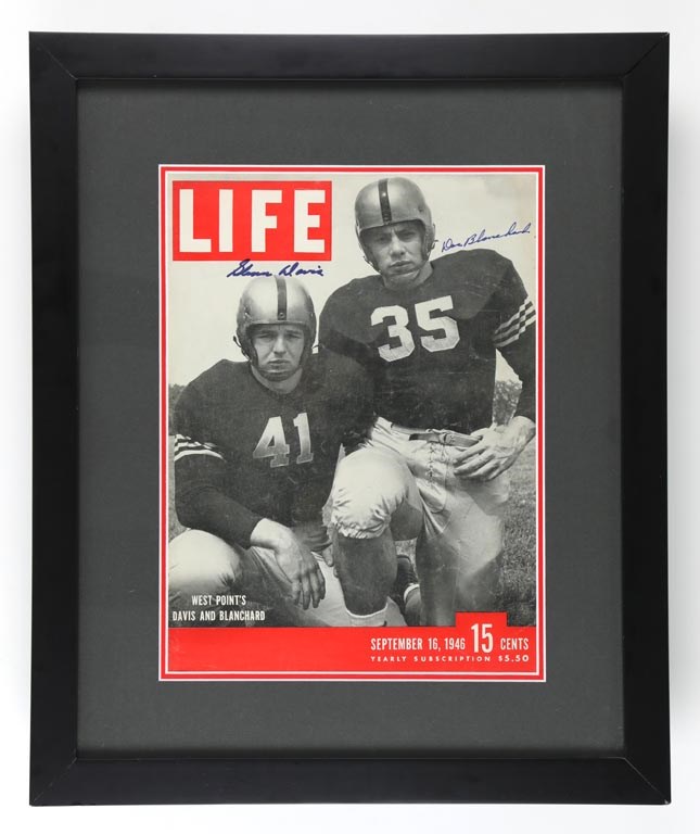1946 Glenn Davis & Doc Blanchard Signed Life Magazine Cover