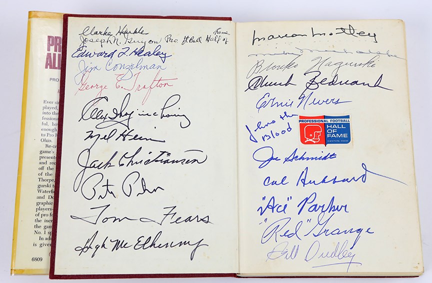 Football - "Pro Football's All-Time Greats" Signed Book by 30+ Hall of Famers