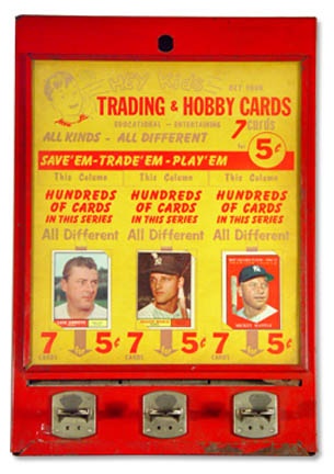 Circa 1961 Baseball Card Vending Machine (20x12x8")