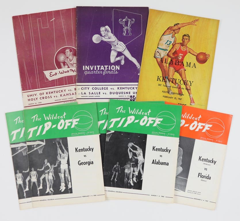 1948-67 Kentucky Basketball Program Collection w/ Championship Game