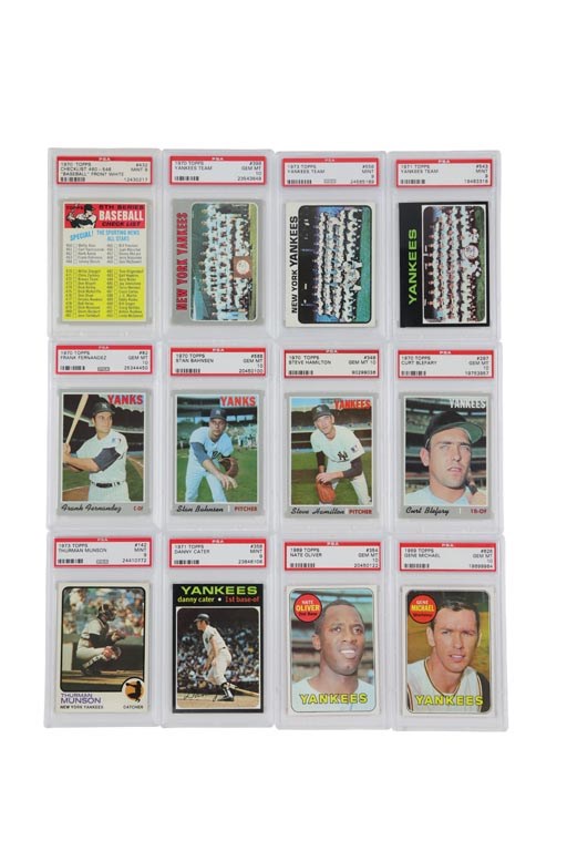 Baseball and Trading Cards - 1969-1973 Topps Yankees PSA 9 & PSA 10 Collection (40+)