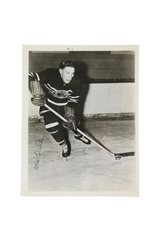 Hockey - Max Bentley Signed Photograph (PSA)