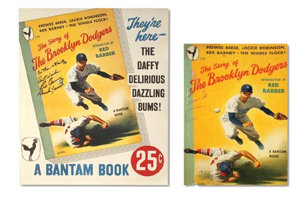 Story of the Brooklyn Dodgers Advertising Poster w/Book