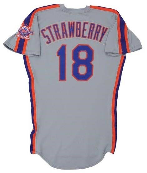 - 1986 Darryl Strawberry New York Mets Game Worn Jersey - Championship Season