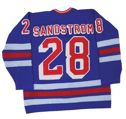 Hockey - 1985-87 Tomas Sandstrom New York Rangers Game Worn Jersey