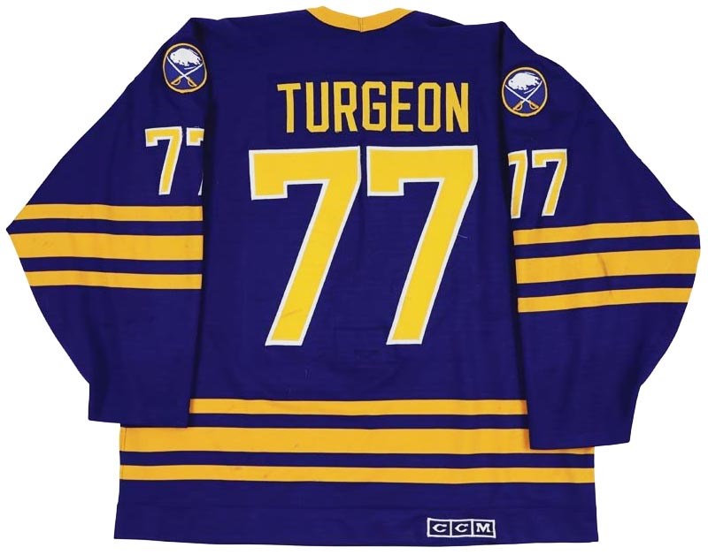 - Late 1980s Pierre Turgeon Buffalo Sabres Game Worn Jersey