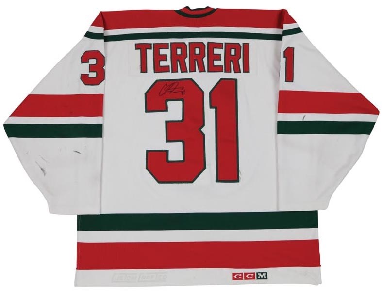 - Circa 1989 Chris Terreri New Jersey Devils Game Worn Jersey