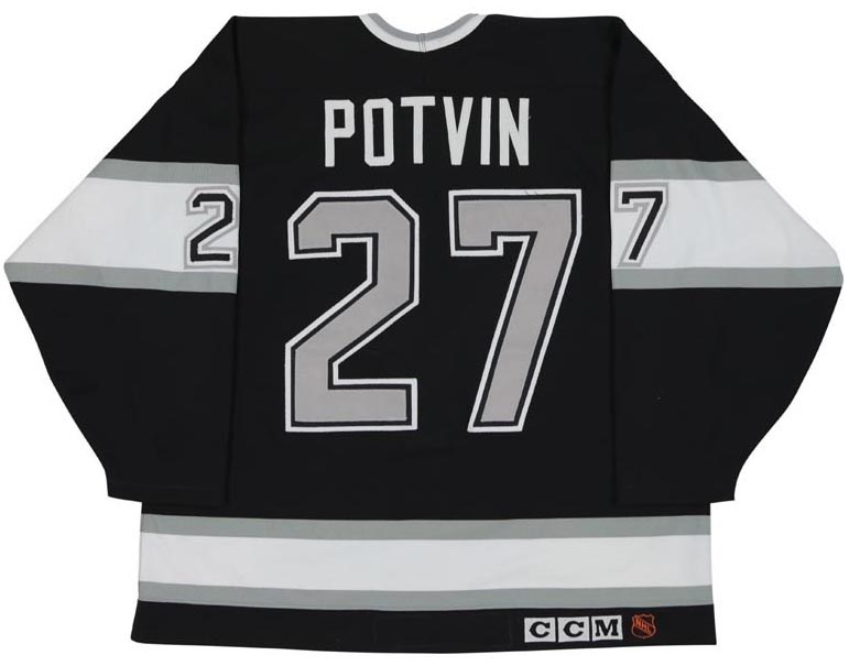 Hockey - 1992-93 Mark Potvin Los Angeles Kings Game Worn Jersey