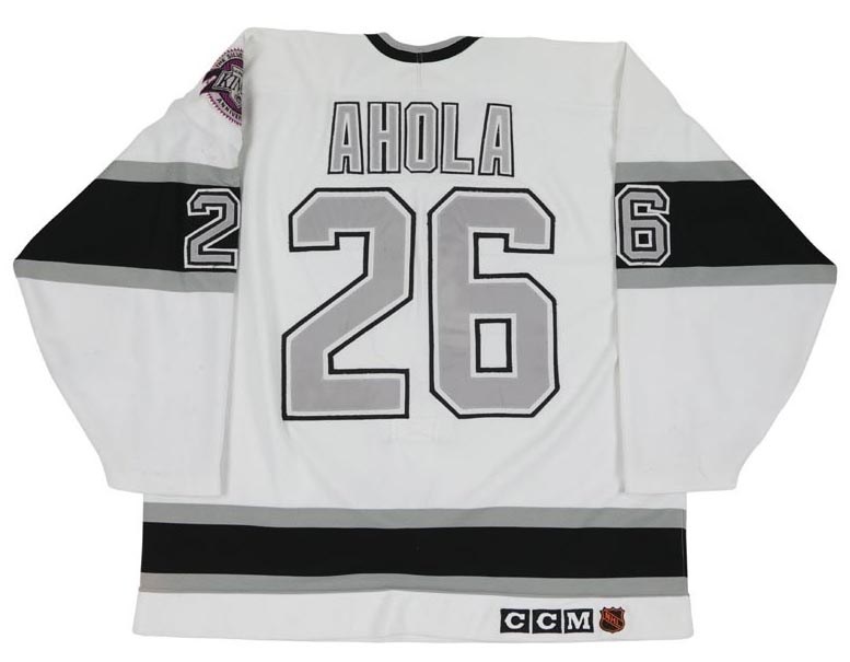 Hockey - 1991-92 Peter Ahola Los Angeles Kings Game Worn Rookie Jersey