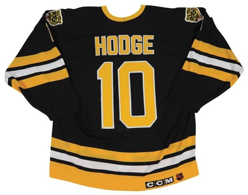 Hockey - 1991-92 Ken Hodge Jr. Boston Bruins Game Worn Jersey