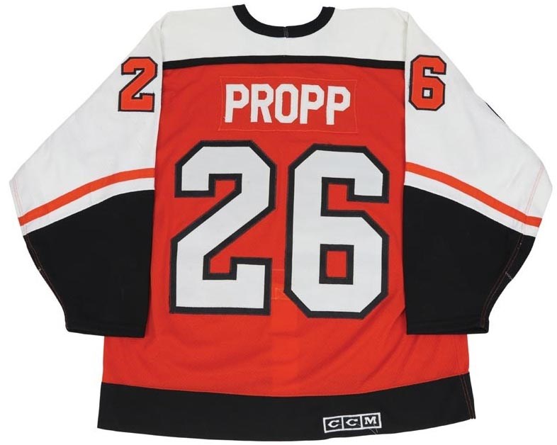 Late 1980s Brian Propp Philadelphia Flyers Game Worn Jersey