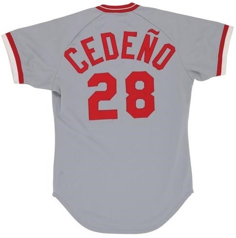 1983 Cesar Cedeno Cincinnati Reds Game Worn Jersey