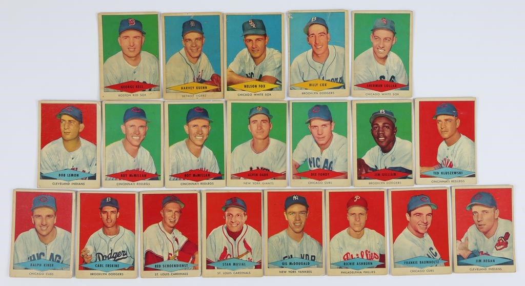 1954 Red Heart Partial Set with HOFers (19/33)