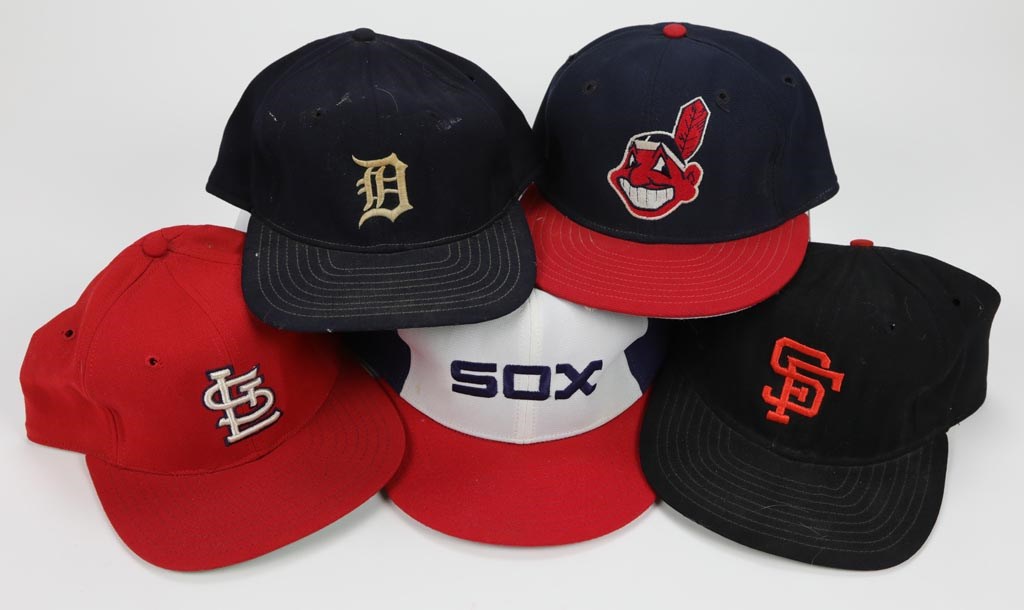 1970s-80s Pro Model and Game Worn Cap Collection (5)