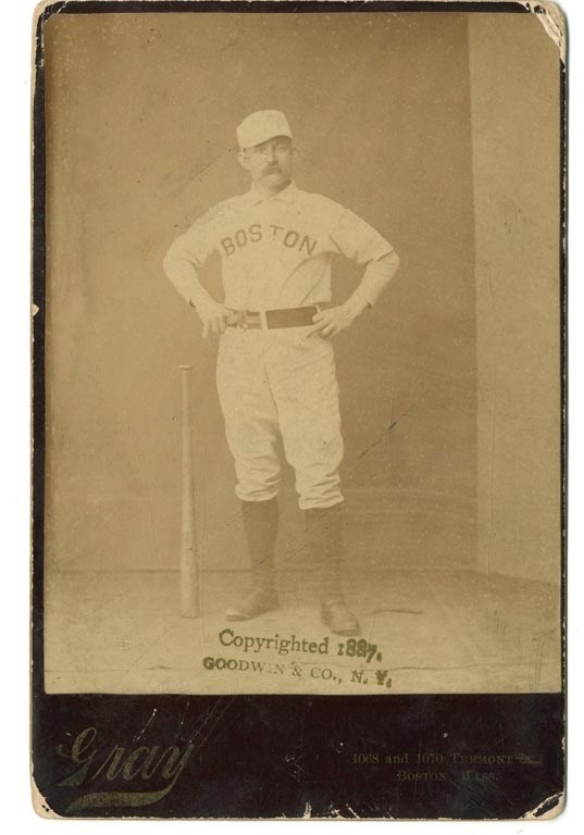 Baseball and Trading Cards - 1887 N172 Old Judge Old Hoss Radbourn "Proof" Cabinet Card - Flipping off Camera