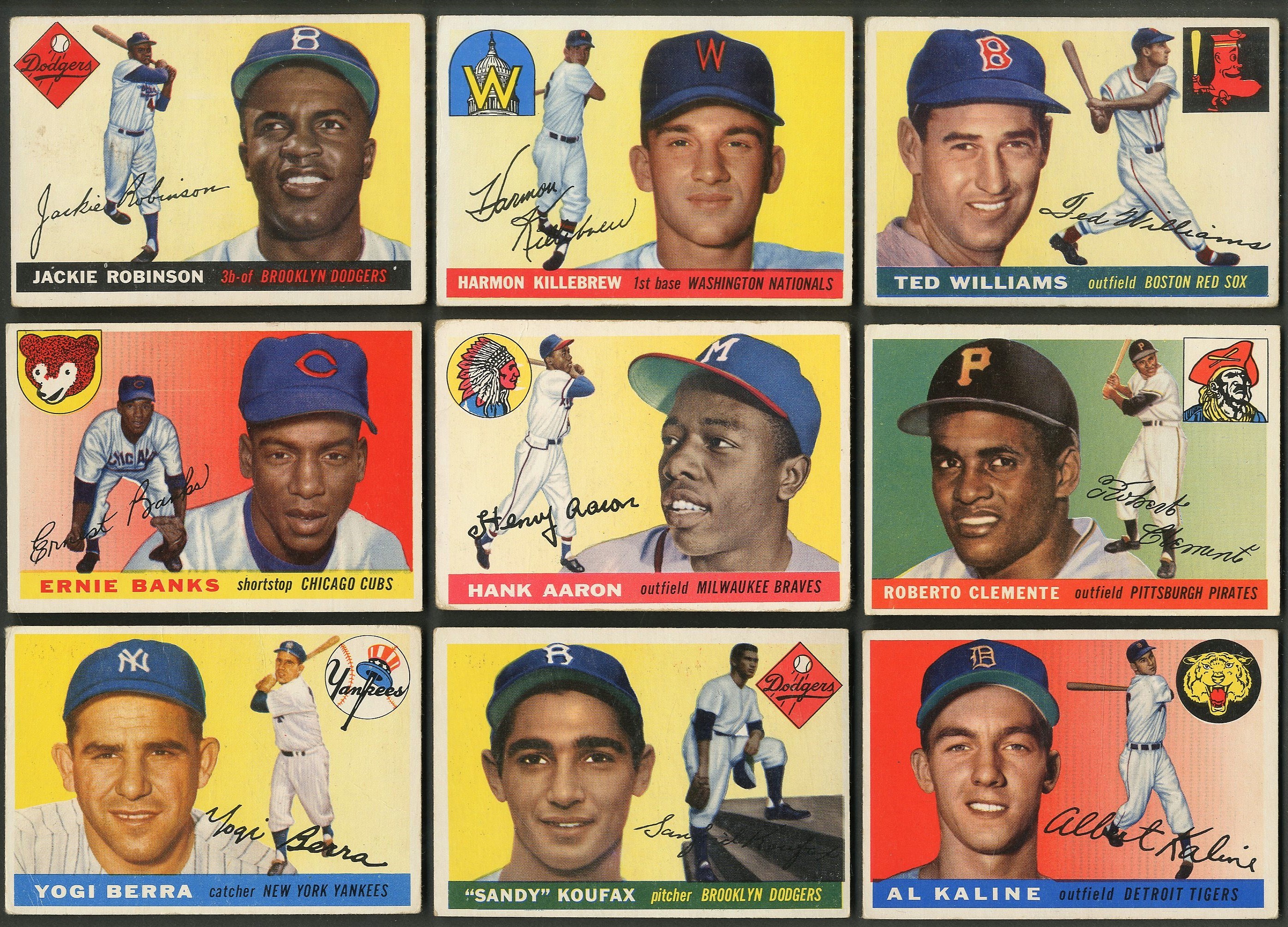Baseball and Trading Cards - 1955 Topps Baseball Near-Complete Set (202/206)