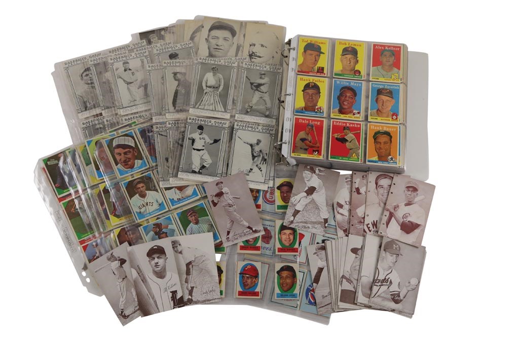 Baseball and Trading Cards - 1940s-60s Topps, Fleer & More Complete Sets and Exhibits Collection (9 Sets)