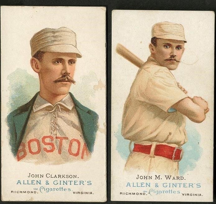 Baseball and Trading Cards - N28 Allen & Ginter John Ward and John Clarkson