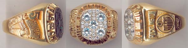 Hockey Rings and Awards - Peter Pocklington’s 1990 Edmonton Oilers Stanley Cup Championship Ring