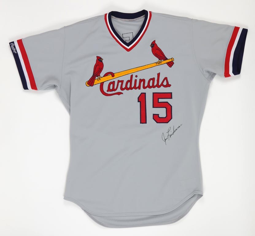 - 1988 Jim Lindeman Signed Game Worn St. Louis Cardinals Jersey