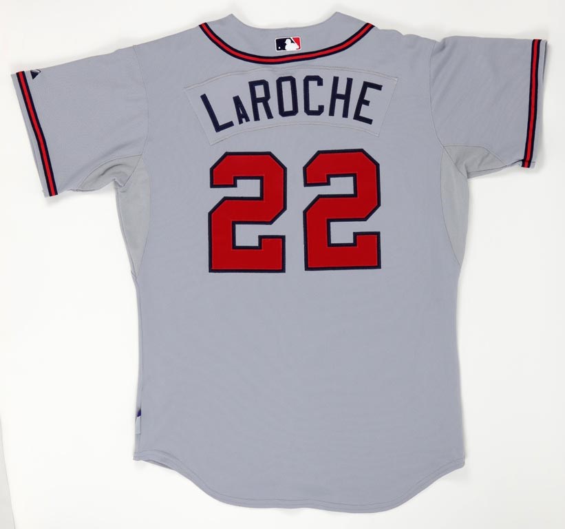 Baseball Equipment - 2009 Adam LaRoche Atlanta Braves Game Worn Jersey