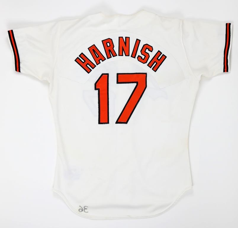 Baseball Equipment - 1990 Pete Harnisch Baltimore Orioles Game Worn Jersey