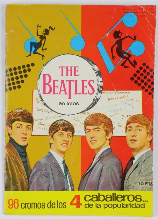 Beatles Memorabilia - 1966 Beatles Cards from Spain in Original Album (Complete w/96 Cards)
