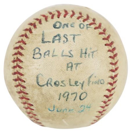 Pete Rose & Cincinnati Reds - One of the Last Baseballs Hit at Crosley Field (Bernie Stowe Collection)