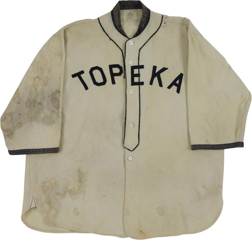 Baseball Equipment - 1927-29 Topeka Jayhawks Game Worn Jersey