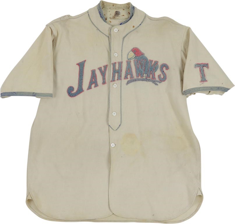 - 1927-29 Topeka Jayhawks Game Worn Jersey with Stunning Graphics