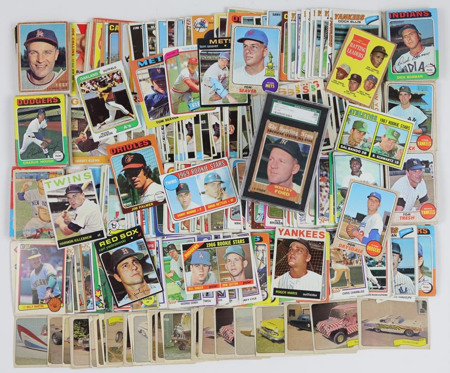 - Shoebox Collection of 1954 -1980 Topps with Mantles, Stars and High Numbers (350+)